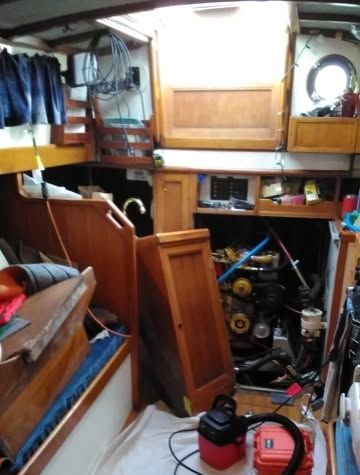 Most people don't have to remove their kitchen sink and cabinetry to work on their home's diesel tractor engine.